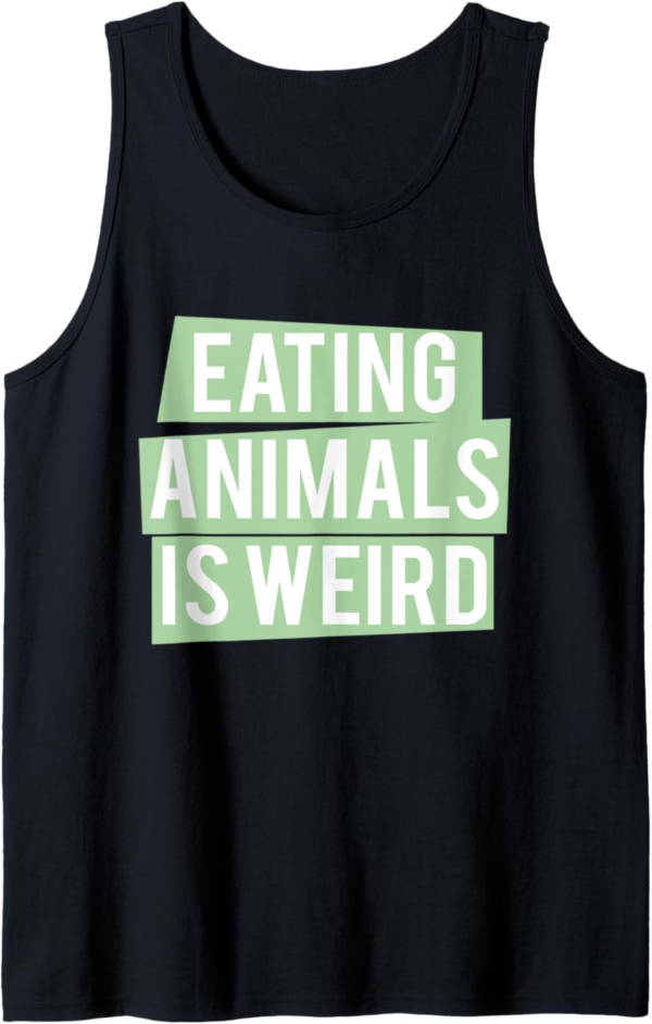 Eating Animals Is Weird Retro Vegan Tank Top - Image 2